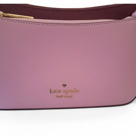 Kate Spade Duet Crossbody Duo Bag Colorblock Soft Blackberry & Pink - Picture 3 of 16